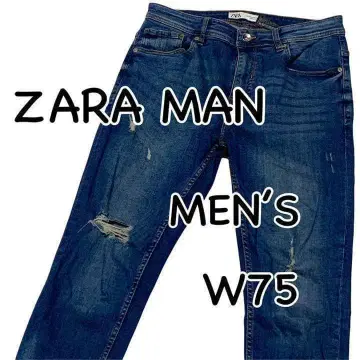 ZARA MAN 자라 데미지 데님 강한 스트레치 USA32 허리 75