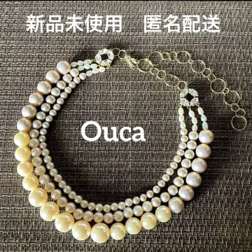 새상품 Ouca 목걸이 3연 진주 느낌 익명 배송