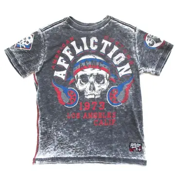 [ AFFLICTION ] 애시드 워시 티셔츠 0390