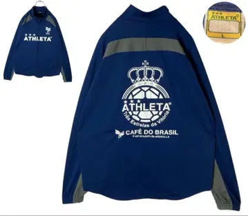 ATHLETA 아슬레타 왕관 빅 로고 저지 트랙 자켓 루즈한 사이즈