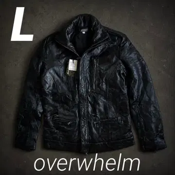 택 포함 새상품 overwhelm 양가죽 천연 가죽 가죽 라이더 자켓
