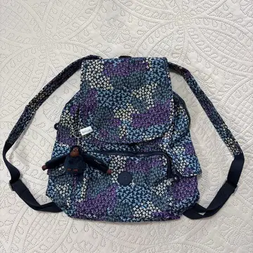 Kipling 백팩 꽃무늬 퍼플 계열