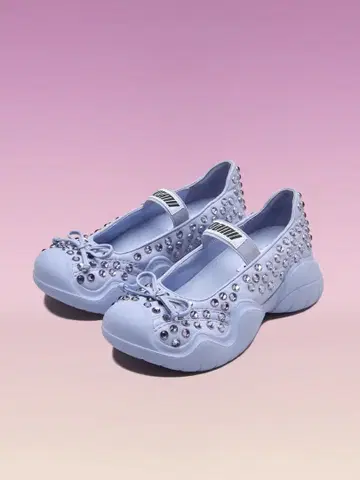[미사용 새상품] WOOMII AUDREY LILAC RHINESTONE