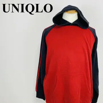 UNIQLO 트레이닝복 후드티 레드 네이비 XL 1557-B