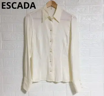 에스카다 긴팔 셔츠 화이트 ESCADA 브랜드 실크 여성용 화이트