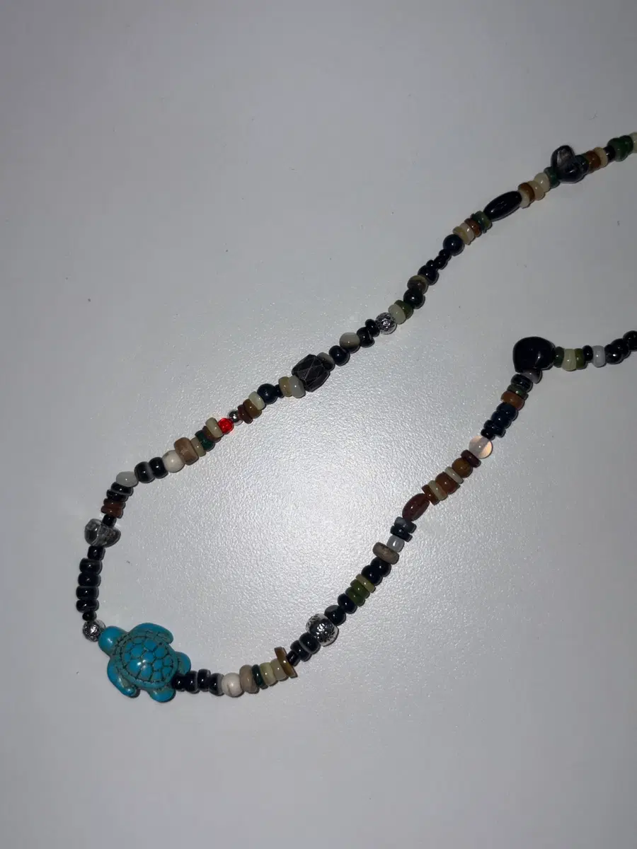 빈티지 비즈 파란 거북이 / blue turtle necklace