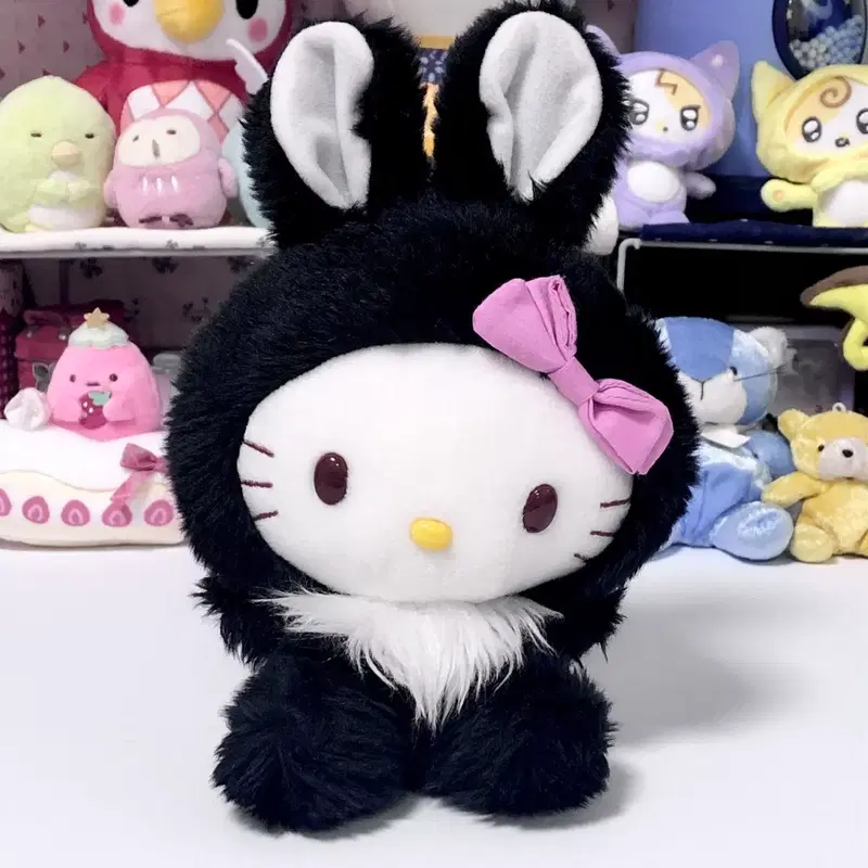 산리오 00년도 고전 헬로키티 검은색 토끼 빈티지 인형