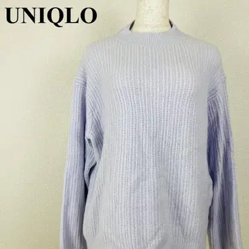 UNIQLO 리브 니트 스웨터 라이트 퍼플 M 1157-B