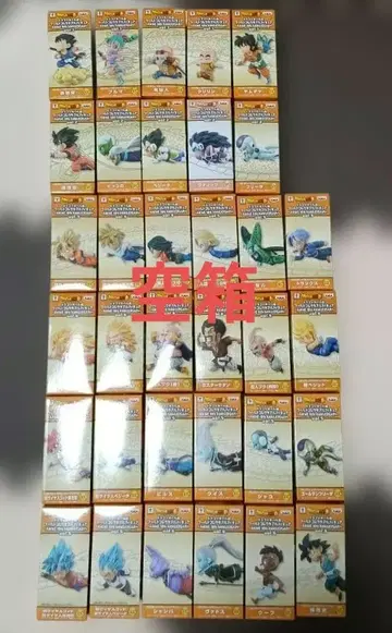 드래곤볼 30주년 월드 컬렉터블 피규어 빈 박스 34종 외부 박스만