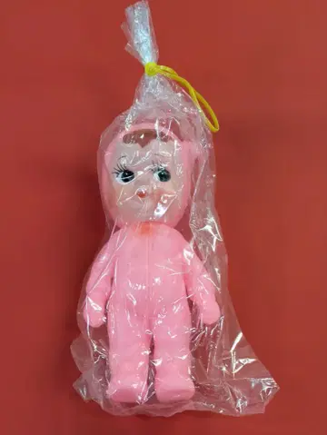 레트로 미코짱 인형 핑크 소프트 비닐