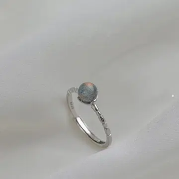 silver925 문스톤 심플 실버 반지