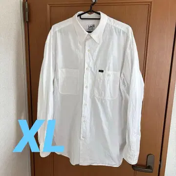 Lee 화이트 긴팔 셔츠 XL 워크 셔츠 빈티지