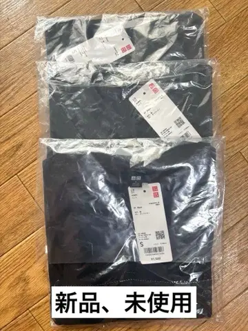 UNIQLO WOMEN 미니T 블랙 S 사이즈 새상품 3개 세트