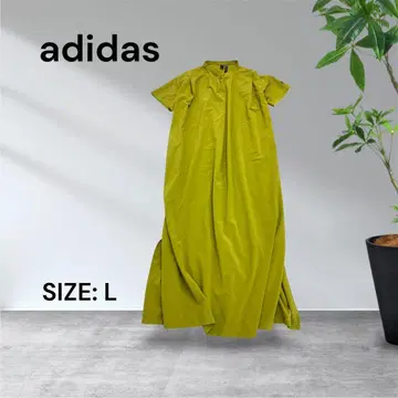 3034 adidas 반팔 스키퍼 셔츠 원피스 올리브 L
