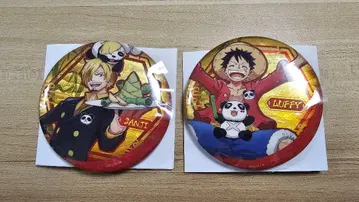 상하이 오리지널 ONE PIECE 캔뱃지 루피 상디 2개 세트