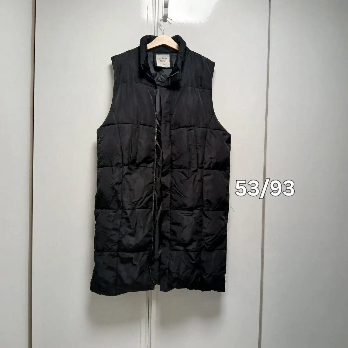 블랙 패딩 조끼160호