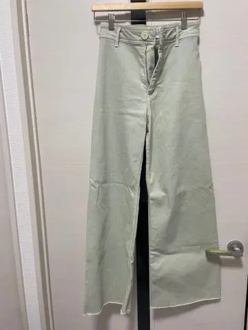 ZARA ZW PREMIUM MARINE 스트레이트 데님 그린