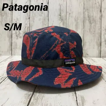 Patagonia 버킷 햇 올 패턴 네이비 레드 size S/M
