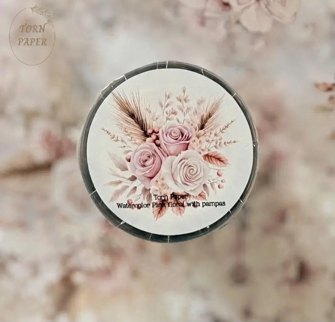 [톤페이퍼] Pink floral Pet 광택 마테컷