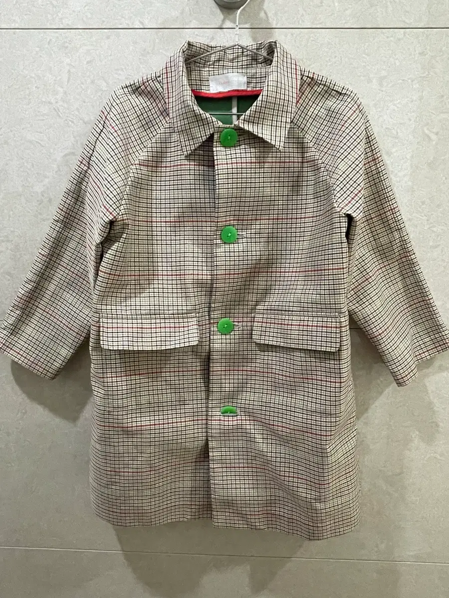 [120] 아이러브제이 체크 코트 120cm