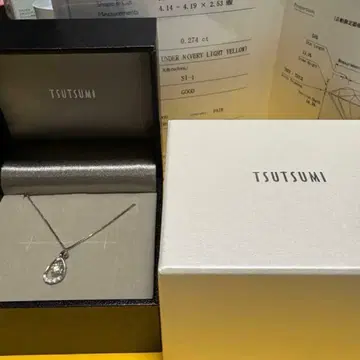 TSUTSUMI 플라티나 다이아몬드 목걸이