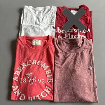 Abercrombie & Fitch 티셔츠 3장 세트 L 사이즈