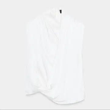정가 5290 ZARA 슬리브리스 상의 화이트 드레이프