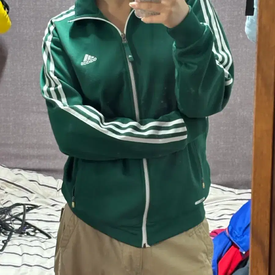 아디다스 그린 트랙탑 져지