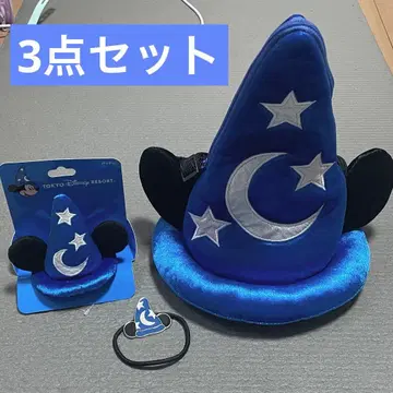디즈니 ] 마법사의 제자 세트 판타지아 백 머리끈 똑딱핀