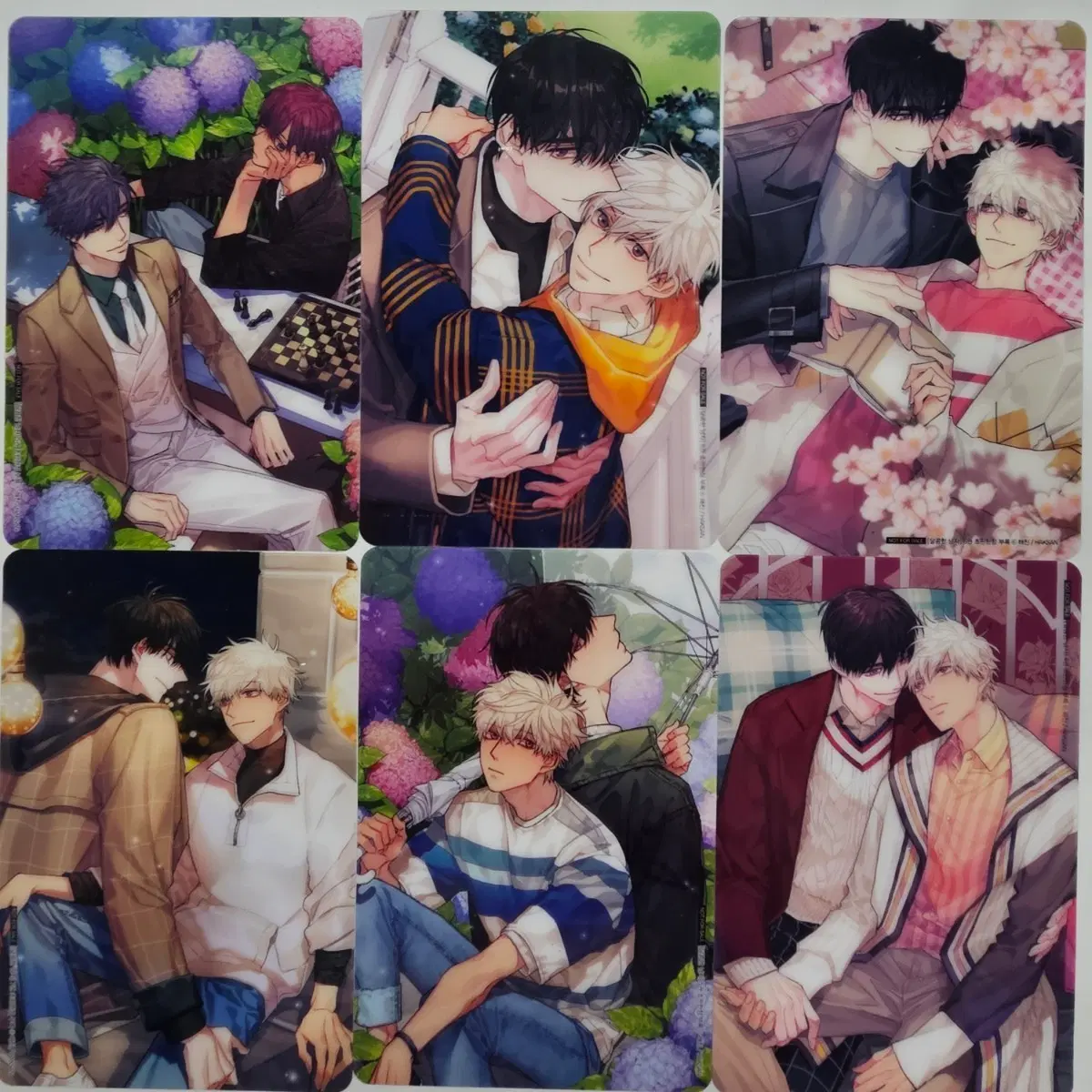 웹툰 초판 엽서 달콤한남자 클리어포토 6종