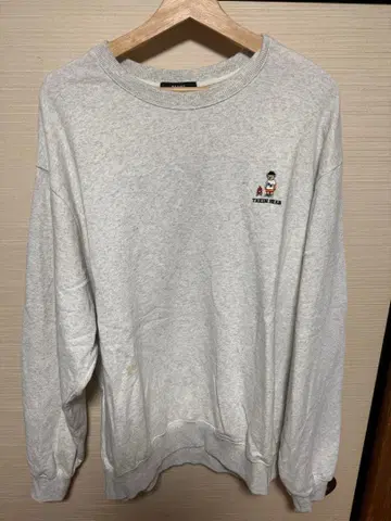 BEAMS TAKIBI BEAR 맨투맨 그레이