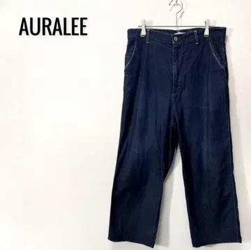 AURALEE 하드 트위스트 라이트 데님 팬츠