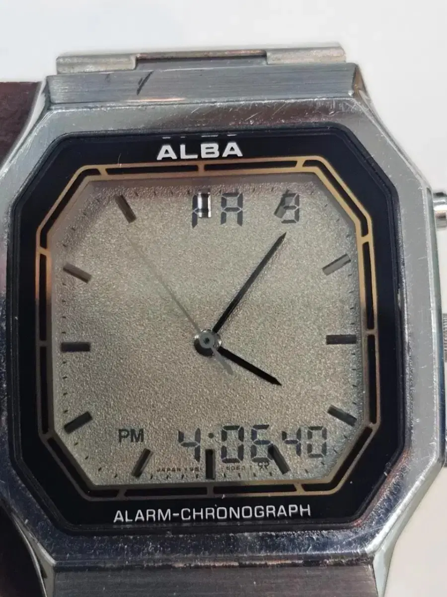 152.세이코 빈티지 ALBA 2중 LED 월드타임 시계
