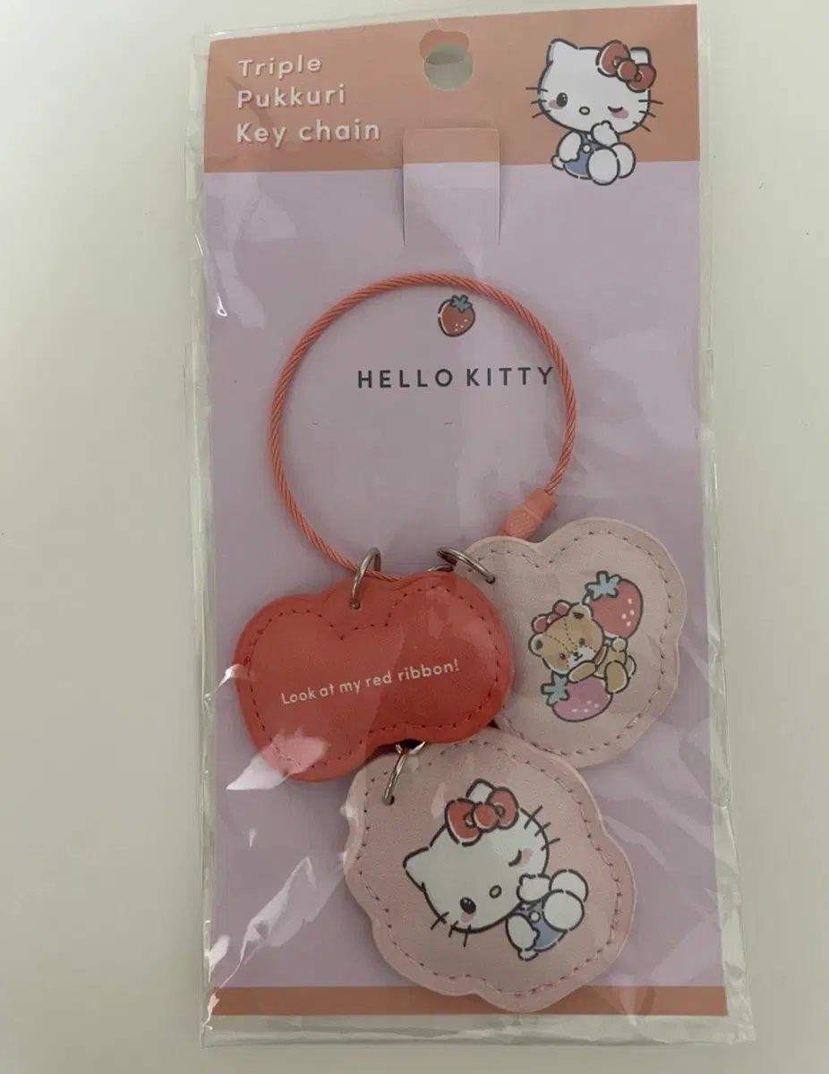 일본정품) 키티 3단 열쇠고리 키링