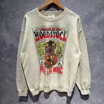 2 USA 구제 의류 WOODSTOCK 우드스탁 맨투맨 L