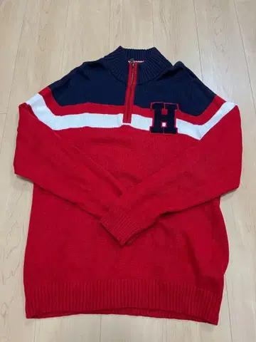 Tommy Hilfiger 하프 지퍼 니트 XL