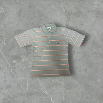 80s~90s CHEMISE LACOSTE 빈티지 피케 셔츠 보더