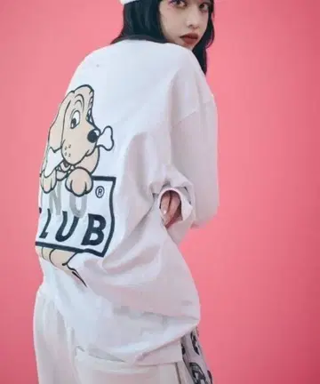 GALFY 이누클럽 롱Tee 화이트 중형견