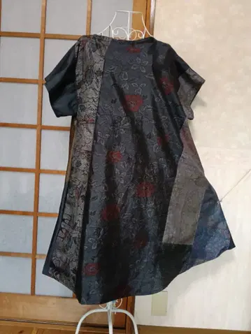오시마 명주 리메이크 패치워크 원피스 루즈한 사이즈