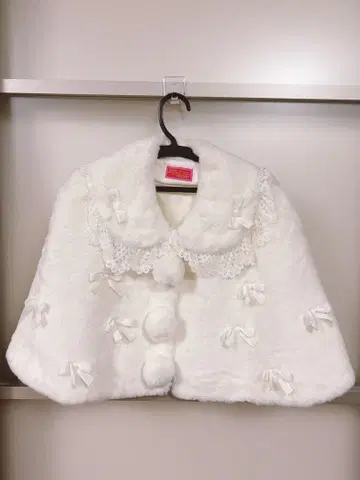 BABY/Ribbon Princess 퍼 케이프 오프화이트