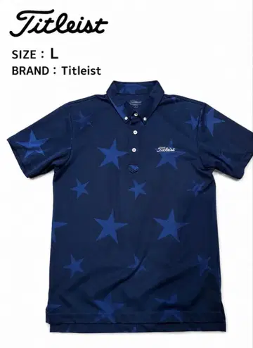 Titleist 타이틀리스트 골프 피케 셔츠 네이비 남성용 L 반팔