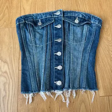 [ 새상품급 ] ZARA 자라 데님 TRF 코르셋 상의 S