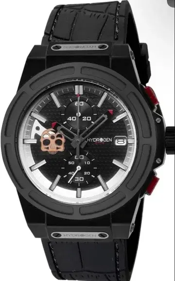하이드로겐 손목시계 쿼츠 OTTO CHRONO SKULL 블랙