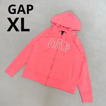 GAP 갭 빅 사이즈 집업 후드티 형광 오렌지 XL
