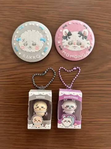 치이카와 랏코 모몽가 초코 박스 키링 자수 캔뱃지 세트