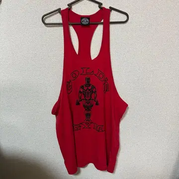 Gold's Gym 스트링거 탱크탑 레드 트레이닝 의류