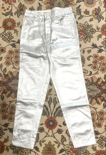 GOLDEN GOOSE 메탈릭 실버 데님 팬츠 25 이탈리아제