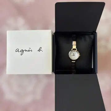 agnes b. 솔라 손목시계 골드 미사용 새상품 박스 포함