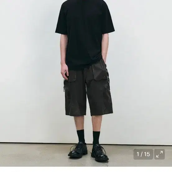 인사일런스 퍼디그 오브젝트 하프 팬츠 차콜 S