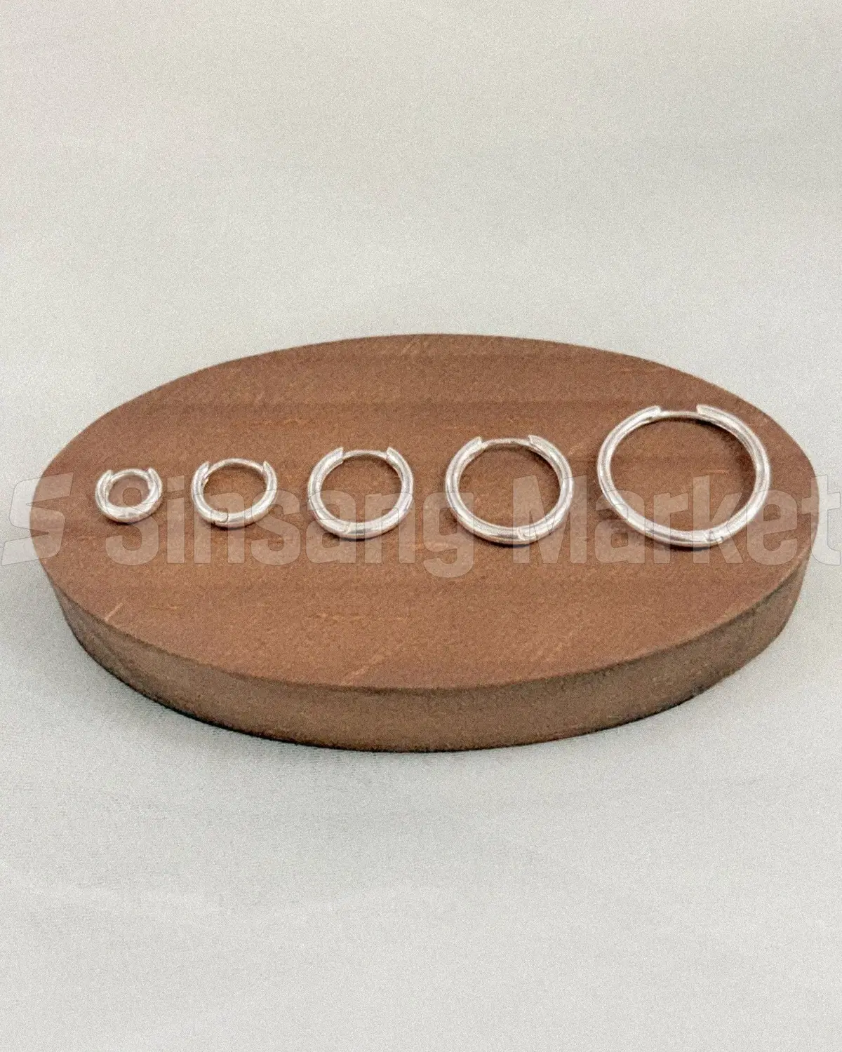 [빠른발송] 실버925 볼륨 2mm 원터치 링 귀걸이 8mm-20mm